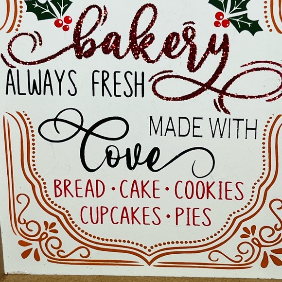 Mrs. Claus Gingerbread Bakery Holiday Sign Made with Love Christmas Cake Bread - Picture 6 of 9